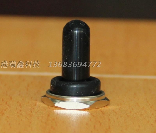 M12*1.0 big toggle switch waterproof cap six angle coarse metal border water cap Taiwan deliwei