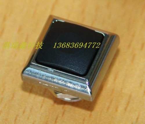 PAS6 high quality waterproof reset button switch square does not lock the black metal edge often open the button M12