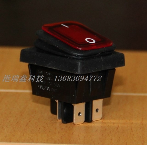 The power switch RLEIL rocker switch with red lamp waterproof and oil ship type switch RL2 (P) -BR