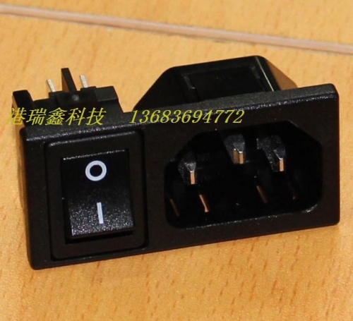 Winfoong AC AC power socket switch socket with the glyph in black RF-2001