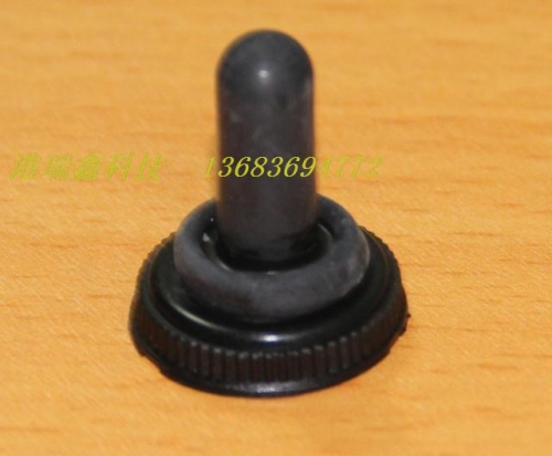 M12*0.75 big toggle switch waterproof cap thury black rubber cap Taiwan deliwei