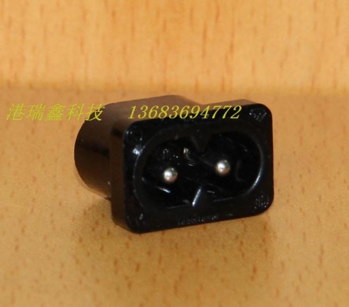 AC AC power socket black small two pin two seat eight core panel socket RF-180A