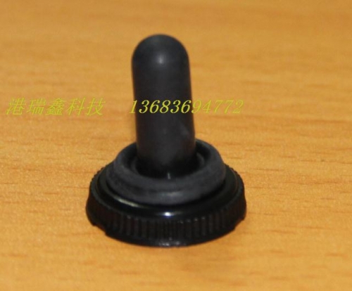 M12*1.0 toggle switch round waterproof cap coarse black rubber waterproof hat Taiwan deliwei