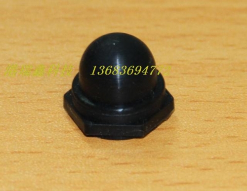 M12*0.75 head toggle button switch waterproof cap fine tooth angle of six soft rubber cap Taiwan deliwei