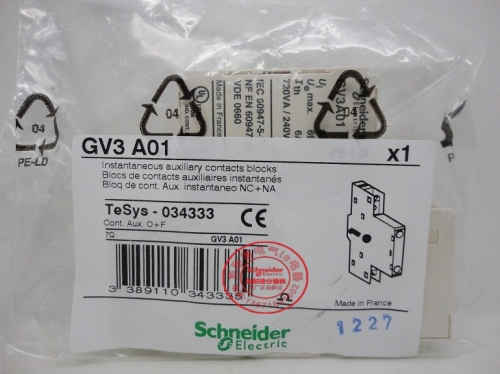 Authentic Schneider Schneider motor circuit breaker front auxiliary contact GV3-A01 GV3A01