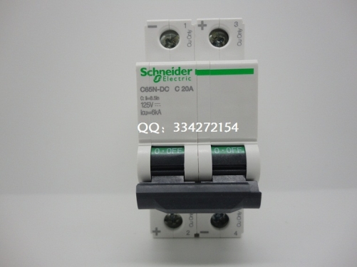 Authentic Schneider DC miniature circuit breaker 2P C20A 10A 63A C65N-DC 4