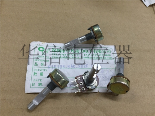 R1610N-B5K-30RF B5K CF single joint potentiometer 60 degrees concave handle 30MMF