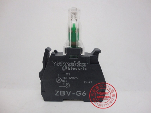 Authentic Schneider indicator light module ZBV-G6 ZBVG6 blue 110-120V
