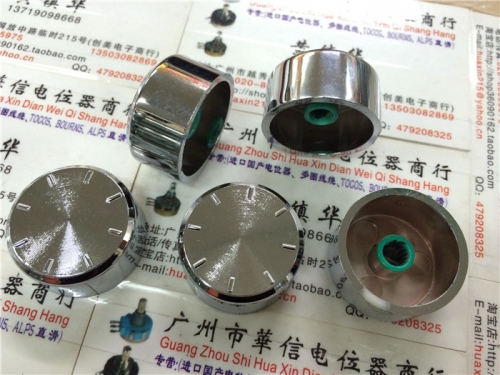 Silver film plastic knob cap diameter 29.5x15mm fit rachides potentiometer knob cap