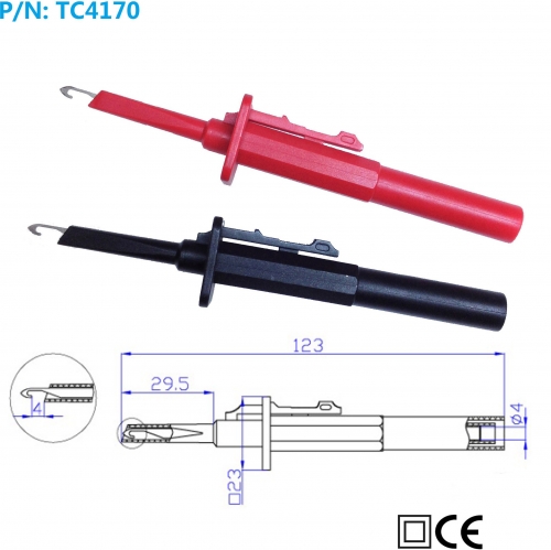 TC4170 professional full insulation fast test hook high voltage differential probe hook 4mm general standard interface