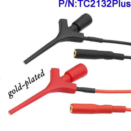 TC2132Plus professional with silicone wire hook line 2mm Mini gold test IC test pen clip