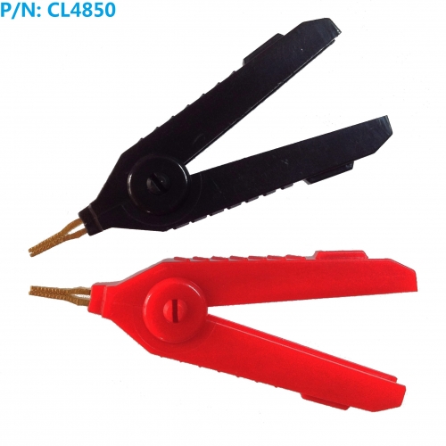 CL4850 4 line Kelvin test clip containing heat shrinkable tube