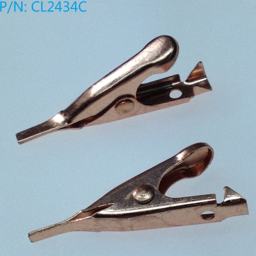 CL2434C mini small copper flat Micro Toothless Alligator Clip crocodile clip