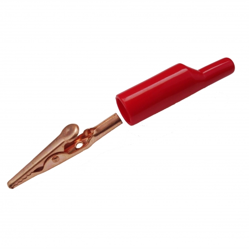 CL4460C pure copper 10A insulated sheath alligator clip 4mm plug head hole welding line Solid Copper banana