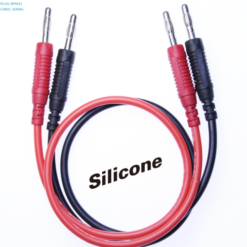 TL22105 16AWG special soft silicone test line two 4mm male plug