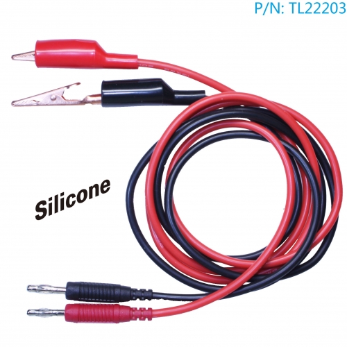 TL22203 2.5 square 13AWG32A ultra soft silicone line 1m regulated power supply alligator clip output line