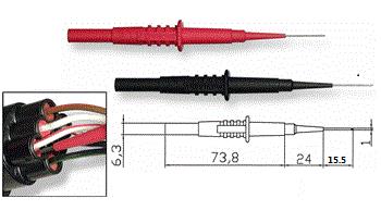 TP4155 automobile test line thorn with 4mm banana socket 1mm extended fine probe BackProbe rod