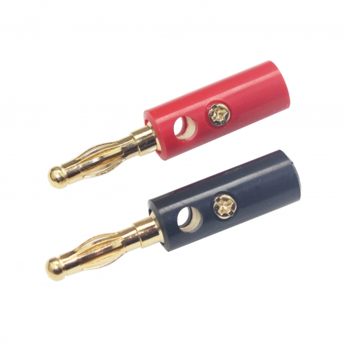 BP4109 high quality gold plating screw connection with stacking banana plug hole 4mm