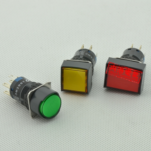 Schneider light button 16mm circle / square / rectangle self reset XB6EA/C/DW*B2C 24V 2C/O