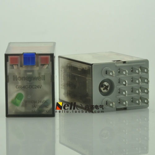 Original genuine Honeywell Honeywell relay, GR-4C-DC24V 14 feet, 4CO, 5A, LED