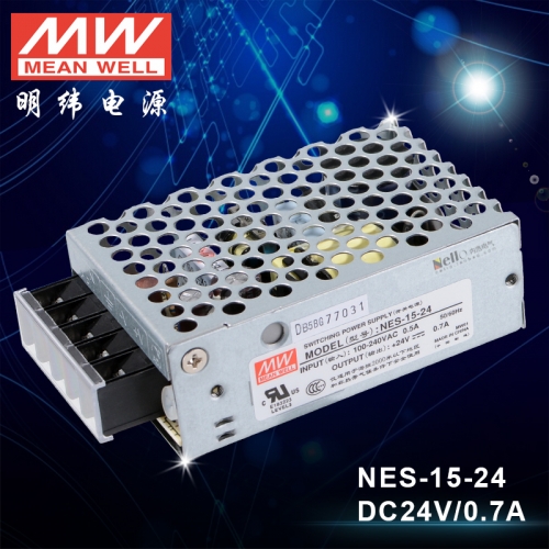 Taiwan meanwell LED switching power supply plate type NES-15-24 15W single output 24VDC 0.7A