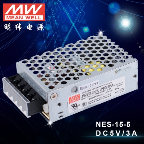 Taiwan meanwell LED switching power supply plate type NES-15-5 15W single output 5VDC 0~3A