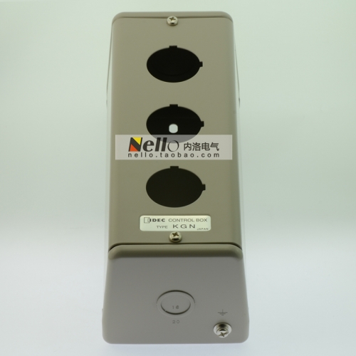 The original Japanese Izumi metal button box IDEC 30mm KGN311Y 3 hole button switch control box