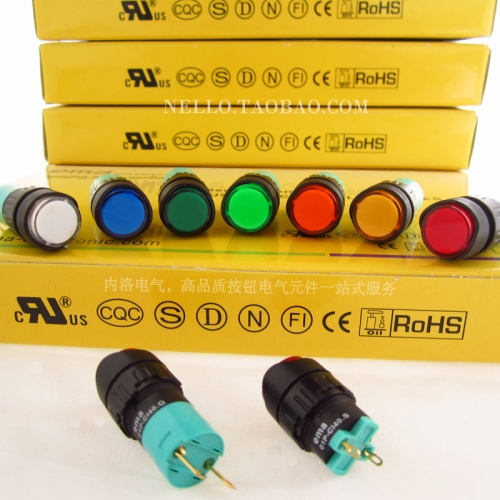 EMA 16mm indicator light 01P-CI40.Q  01P-CI40S round LED DC6/12/24V AC110V AC220V RYGBWOV