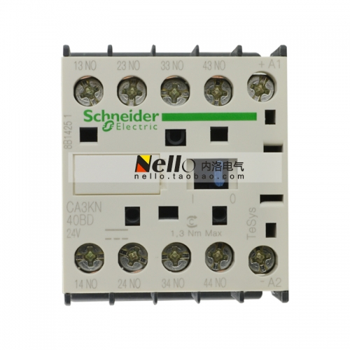 Original genuine Schneider DC contactor type intermediate relay CA3KN40BD, DC24V, 4A, 4NO