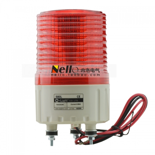 Can light small warning light LED, S80L, 24/220V, R red