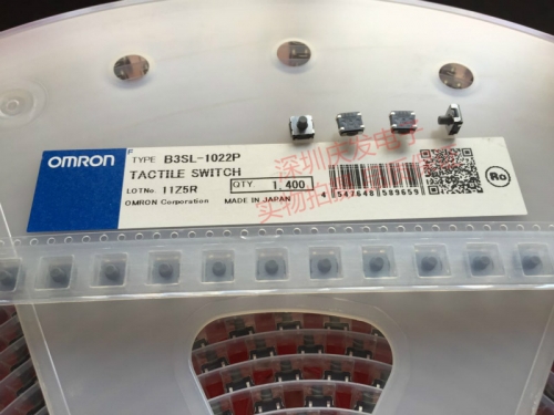 Imported Japanese OMRON B3SL-1022P touch switch, 6*6*5mm waterproof and dustproof silicone soft head
