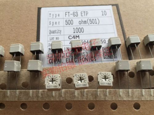 Japan imported Kebao precision adjustable resistor trimming resistor (500 Ohm) 501 original box 1000