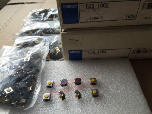 Imported OMRON paster inching touch switch, B3S-1002 waterproof sealing 6x6x4.3mm button