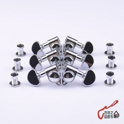 Authentic Grover bilateral electric guitar wood guitar button g pegs peg Silver Chrome straight eye