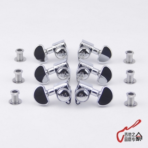 Authentic Grover bilateral electric guitar wood guitar button g pegs peg 18-1 series Silver