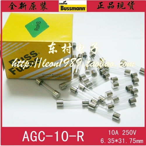 American BUSSMANN fuse BUSS AGC-1-R AGC-2-R AGC-3-R AGC-4-R AGC-5-R AGC-6-R AGC-7-R AGC-8-R AGC-10-R AGC-15-R AGC-20-R AGC-1-1/2-R AGC-1/10-R 250V 6.3