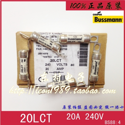 20LCT genuine BUSSMANN fuse 6LCT 6A 20LCT 20A 240V BS88:4 fuse