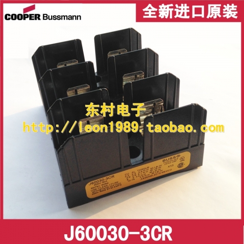 United States BUSSMANN fuse block J60030-3CR, J60030-3COR, 30A, 600V fuse holder