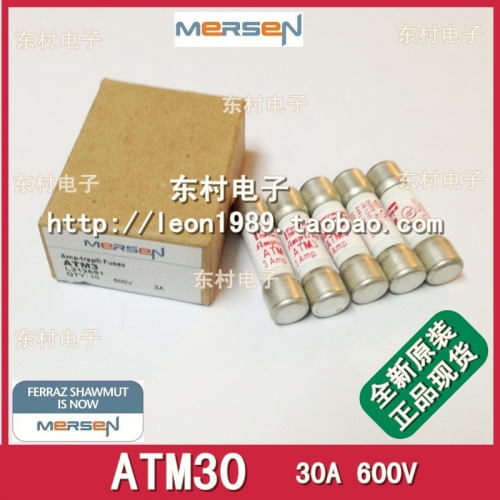 MERSEN fuses, FERRAZ, Shawmut, AMP-TRAP fuses, ATM30, 30A, 600V