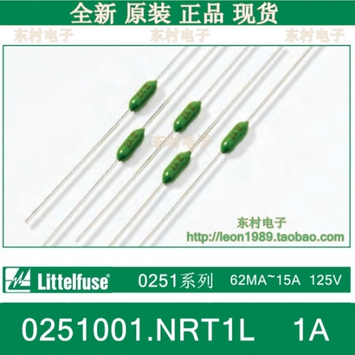 The United States Netlon Littelfuse fast fuse resistance type 0251001.NRT1L 1A LF 125V