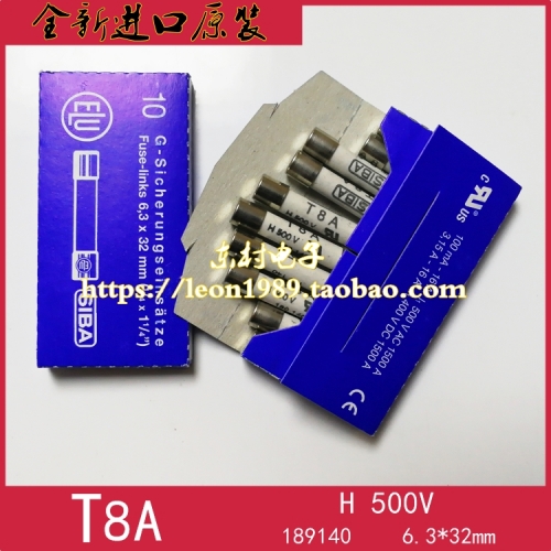 T8A fuse SIBA fuse 7006565189140 6.3*32mm T1A T2A T3.15A T4A T5A T8A T10A T20A T25A  500V