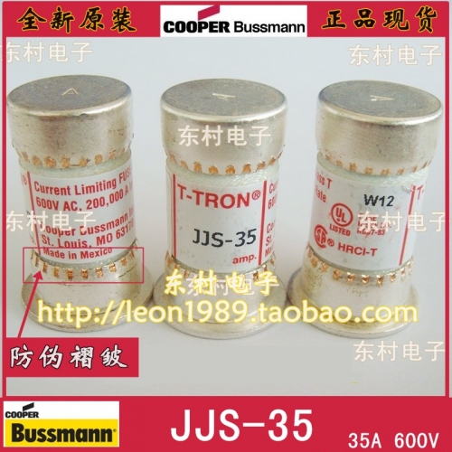 Original BUSSMANN fuse, T-TRON fuse, JJS-35 35A, JJS-50, 50A, 600V