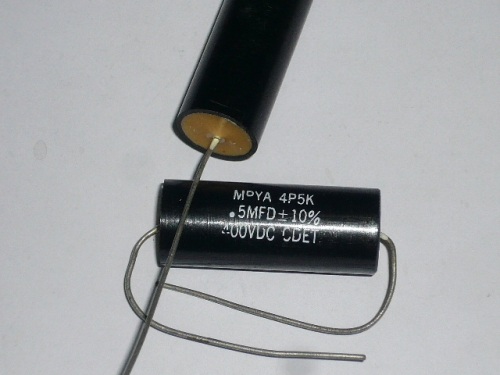 MPYA CDE coupled electrodeless 400V 0.5UF bakelite shell early American bakelite capacitor