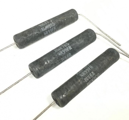 The United States military DALE black wirewound precision resistor 4.99R 10W