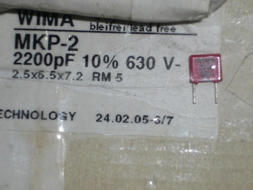 Imported German WIMA MKP10 0.0022UF 2200P 630V red Weimar pitch 5m spot