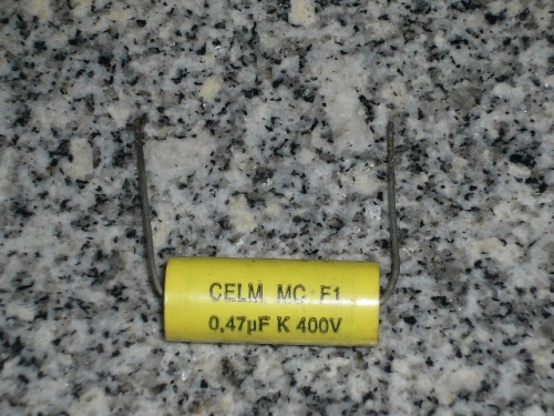 American film axial coupled capacitor 0.47UF400V, volume 10*26 in stock
