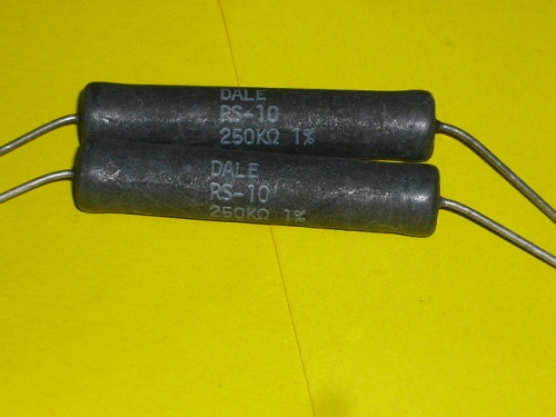 DALE American black 10W 250K 1% resistor