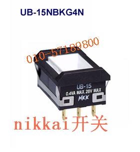 Japan imported nikkai switch, push button switch, UB-15NBKG4N open rectangle button switch