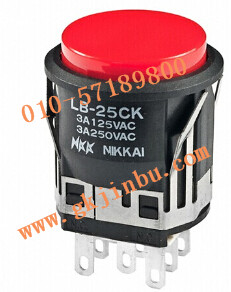 Daily open NKK switch, LB-25CK NKK button switch, LB25CKW015F import NKK self reset switch
