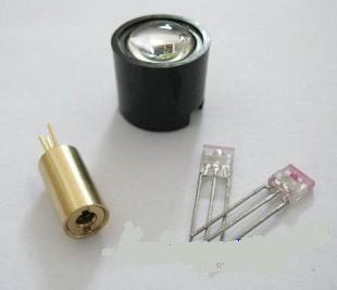 Laser sensor, four piece laser head + modulation tube + receiver tube + lens, Freescale Carle smart car